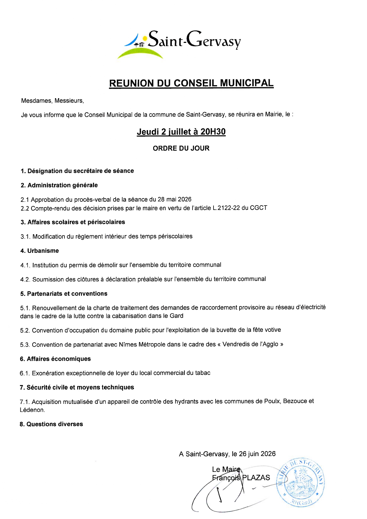 Avis De Réunion CM Du 02072026 Page-0001
