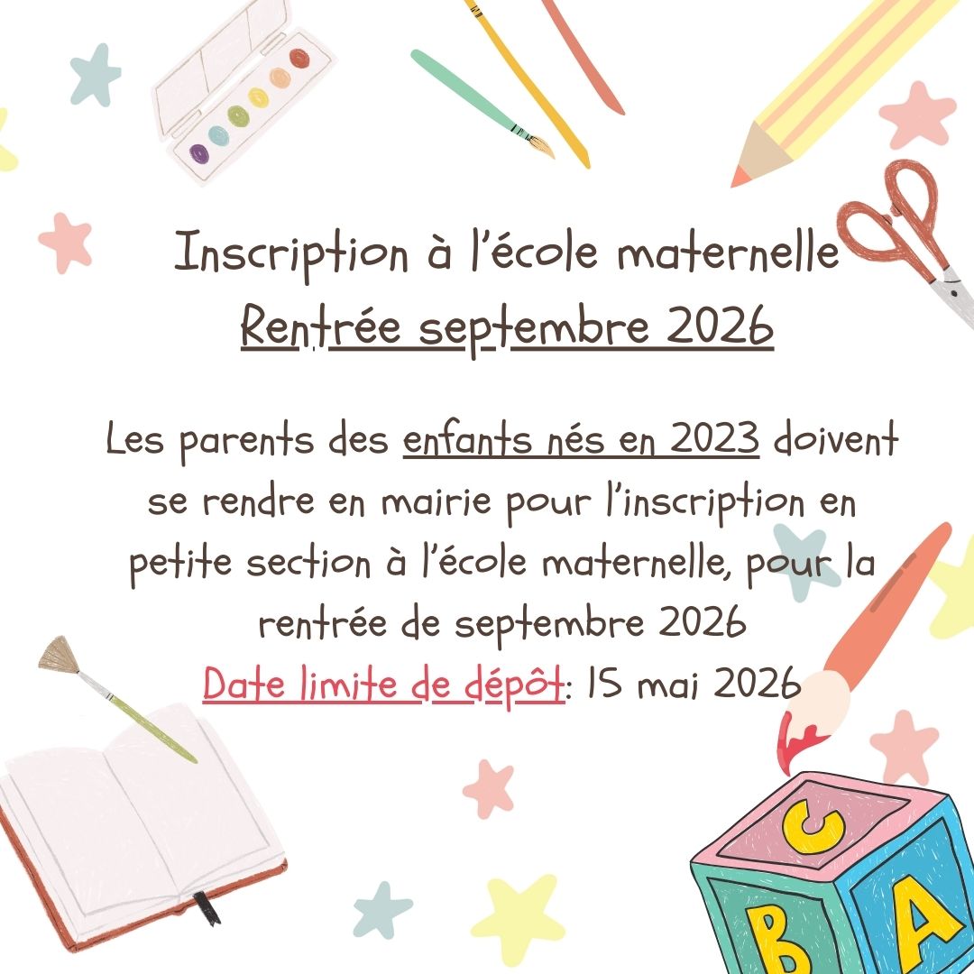 Inscription Ecole Maternelle Rentree 2026