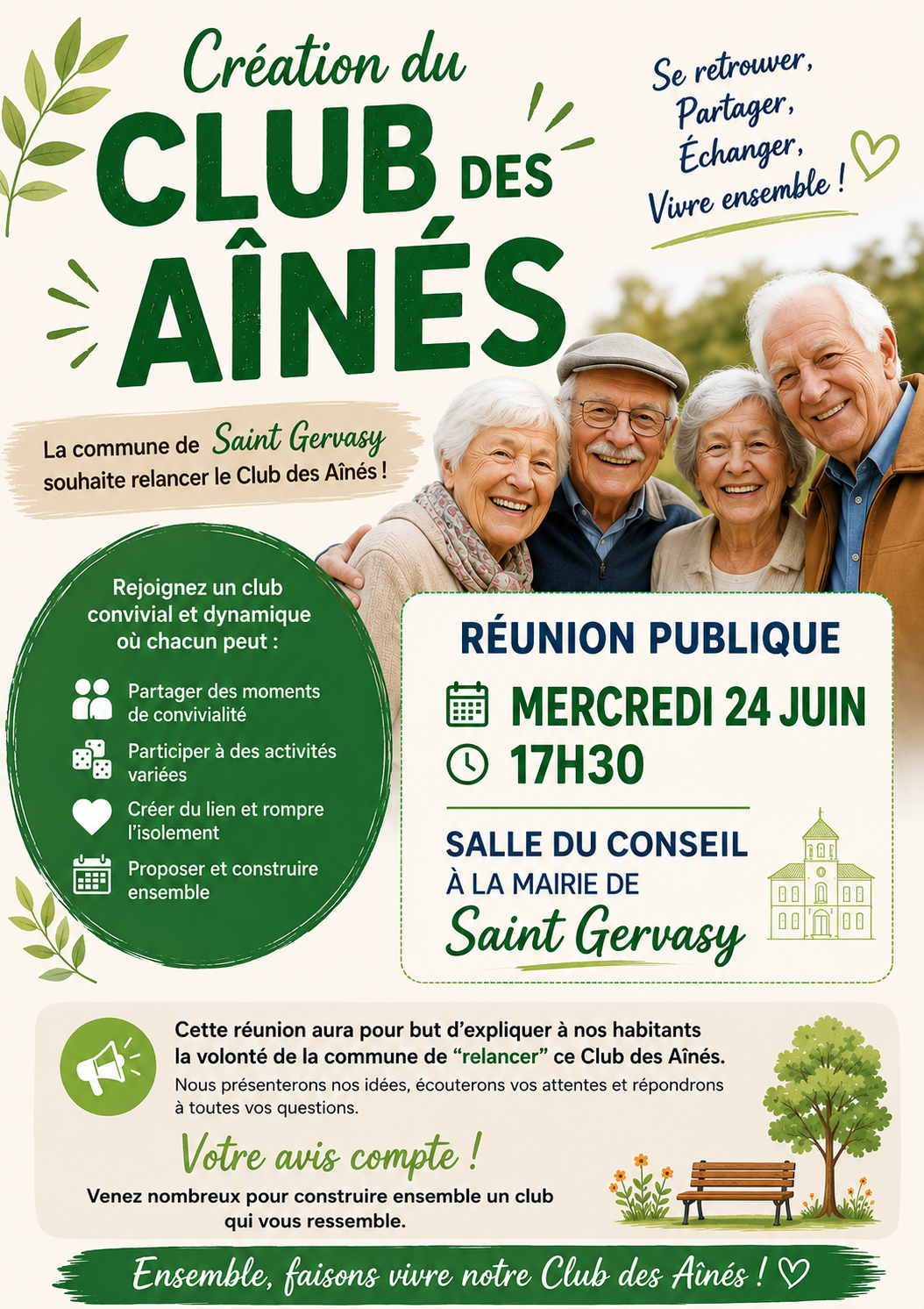 Affiche Création Club Des Aînés