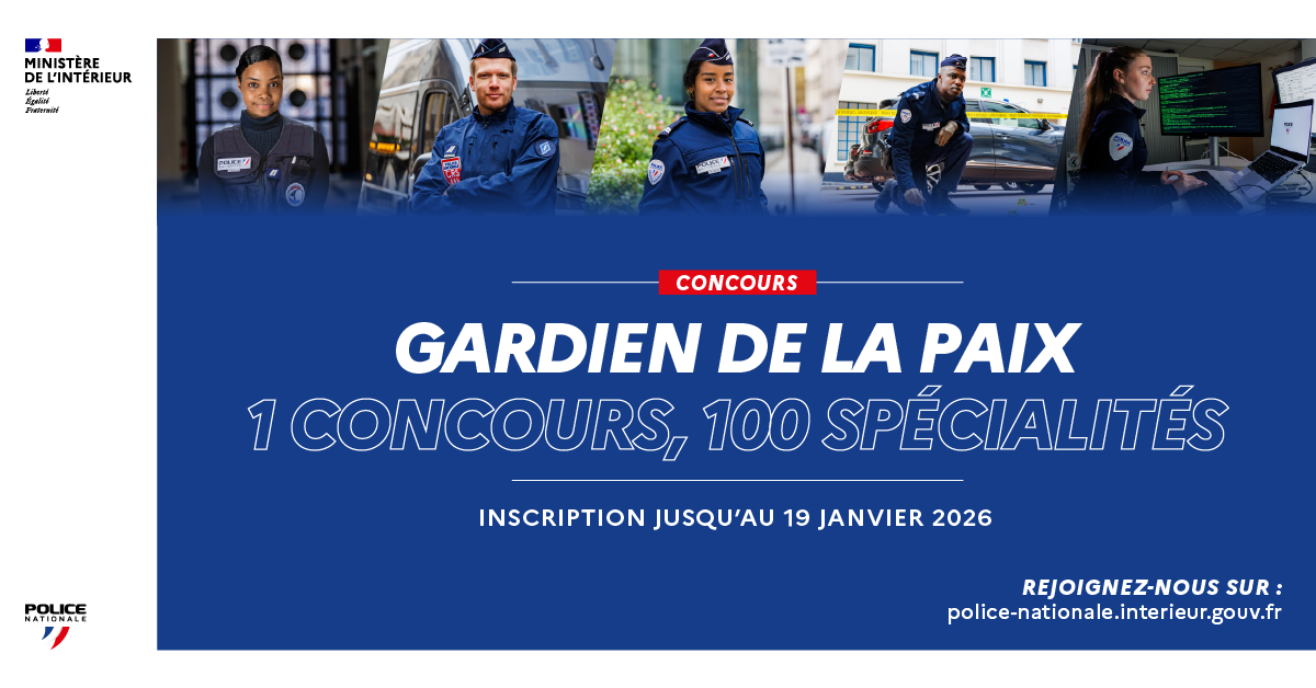 Concours Gardien De La Paix Janvier 2026